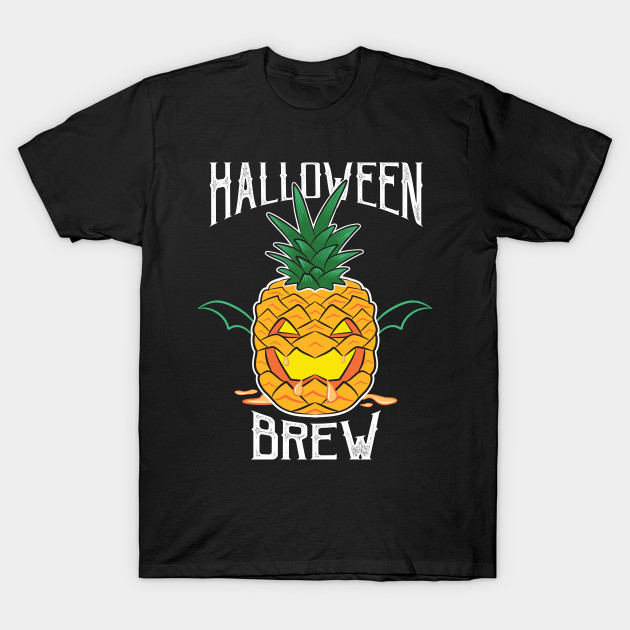 Halloween Spooky Scary Pumpkin Pineapple T-Shirt-TOZ